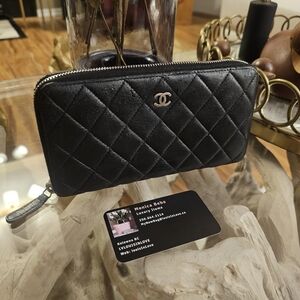 Chanel Black Quilted Wallet